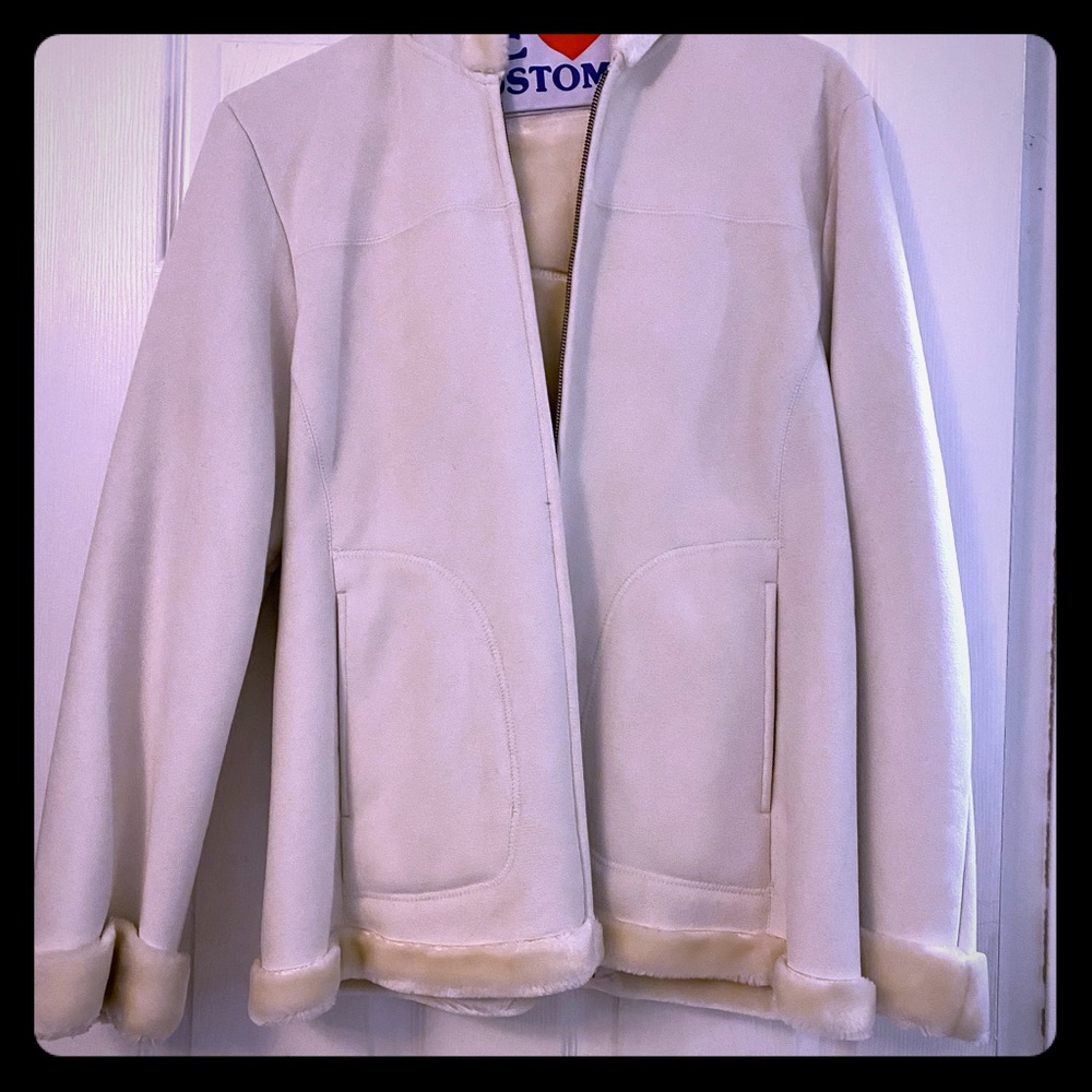 Off-White Microsuede Coat
